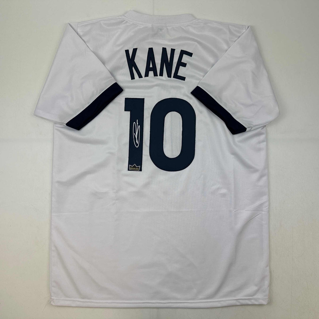Facsimile Autographed Harry Kane Tottenham Hotspur FC White Reprint Jersey XL