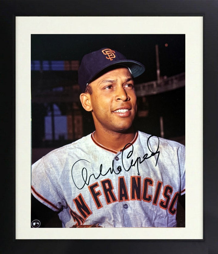 Orlando Cepeda signed Giants MLB Licensed 8x10 Photo imperfect Framed- COA (HOF)