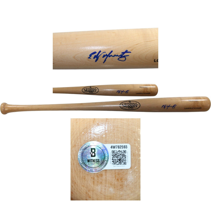 Edgar Martinez Autographed Seattle Mariners Blonde Baseball Bat Beckett 56967
