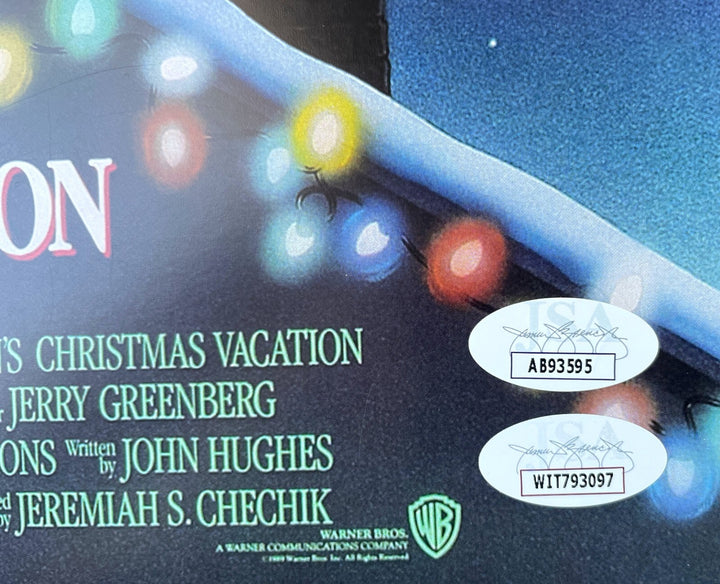 Chevy Chase Bev D'Angelo Quaid Cast Signed Christmas Vacation 12x18 Poster JSA