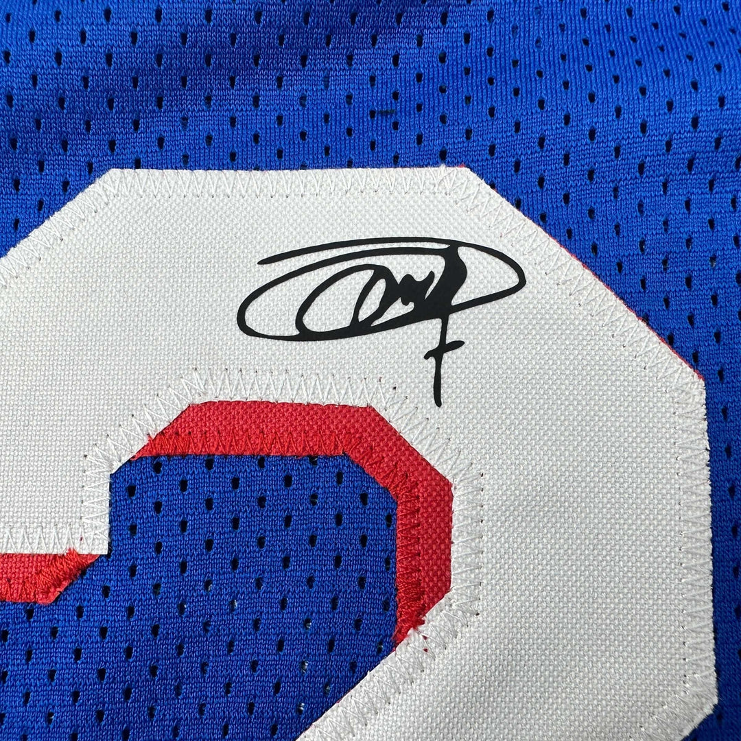 Facsimile Autographed Joel Embiid Philadelphia Blue Reprint Auto Jersey Men's XL