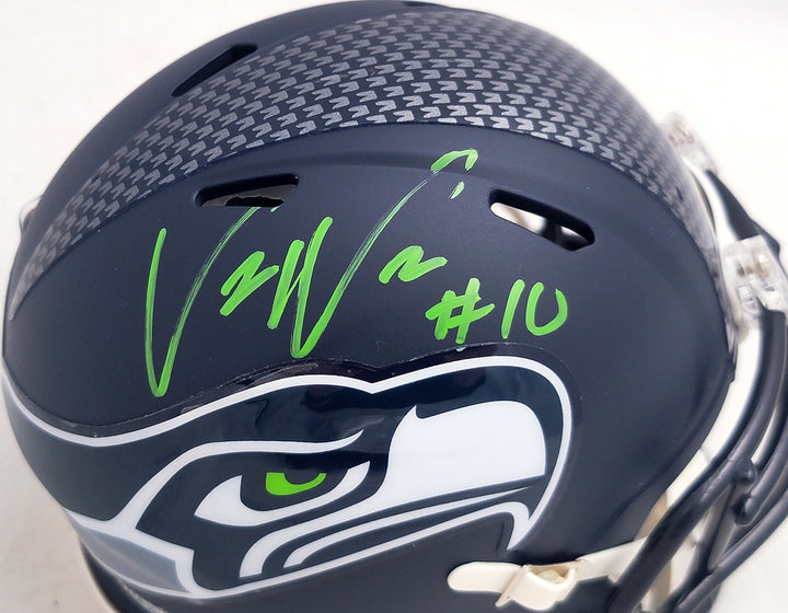 Uchenna Nwosu Auto Signed Seattle Seahawks Blue Speed Mini Helmet MCS Holo