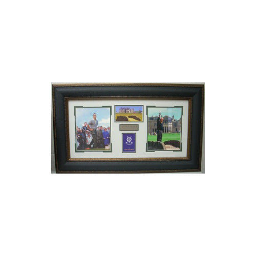 Arnold Palmer 1961 & 1995 St Andrews British Open 3 Photo/Scorecard Framed 21X34