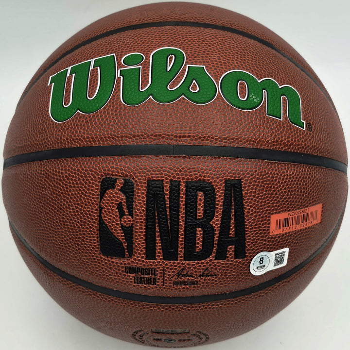 Jaylen Brown Signed Composite Leather Boston Celtics Logo Basketball Beckett Wit