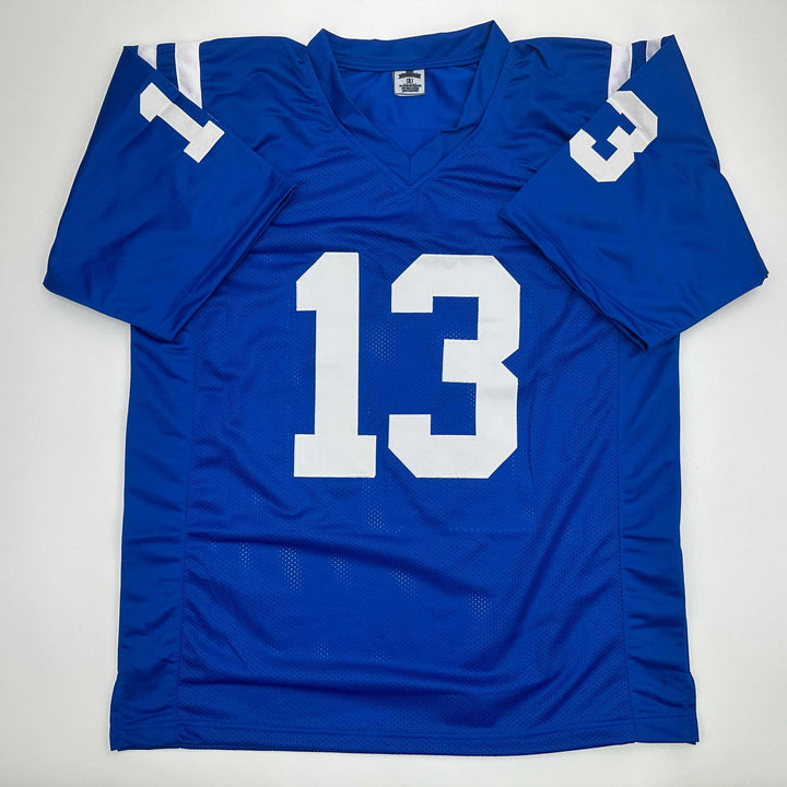 Facsimile Autographed T.Y. TY Hilton Indianapolis Blue Reprint Jersey Men's XL