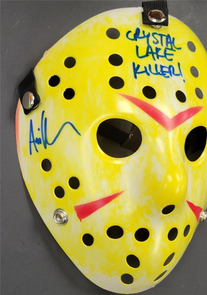 Ari Lehman signed Crystal Lake Killer Friday the 13th Mask autograph Beckett BAS