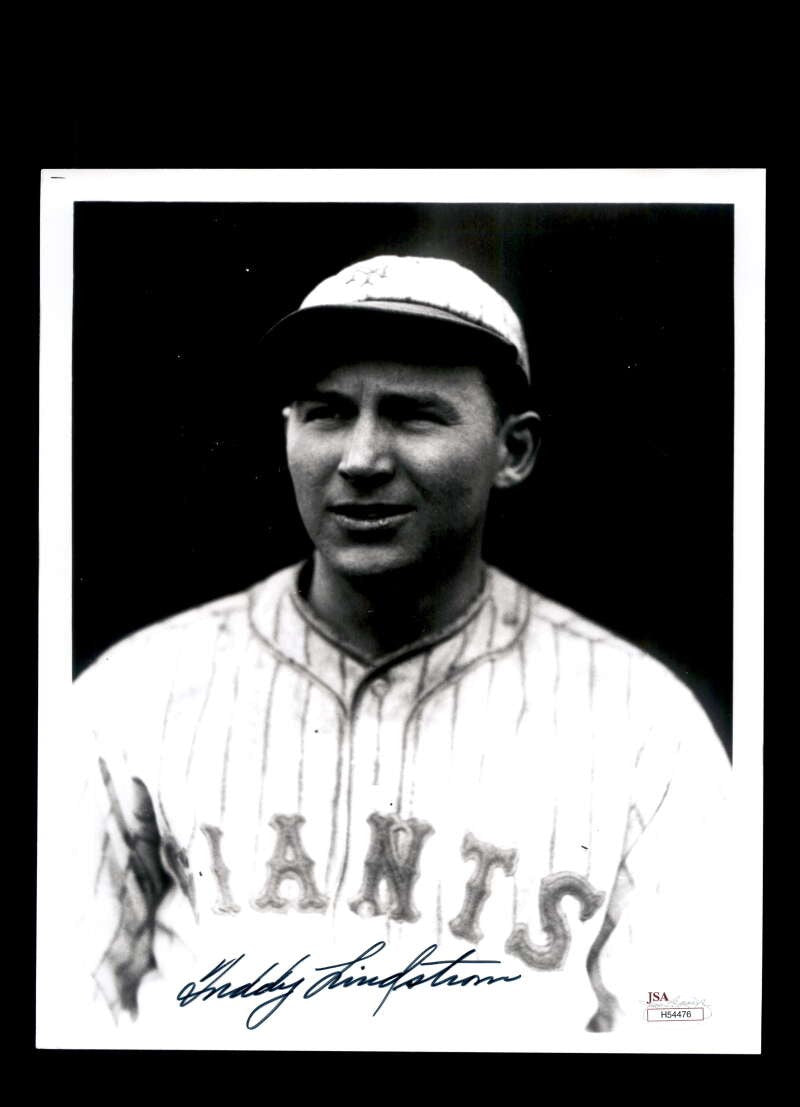 Freddie Lindstrom JSA Coa Signed  8x10 Photo Autograph Giants