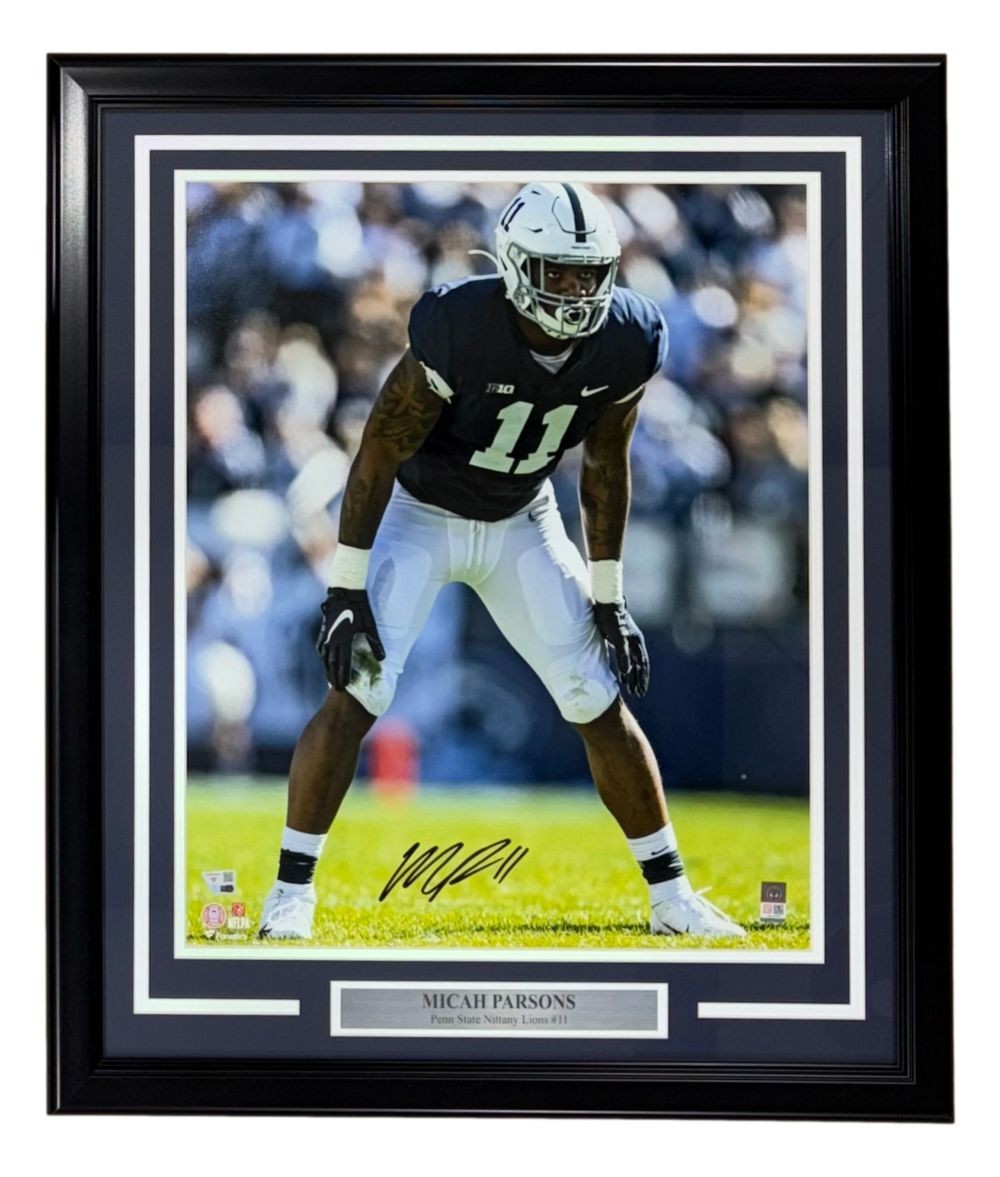 Micah Parsons Signed Framed 16x20 Penn State Nittany Lions Photo Fanatics