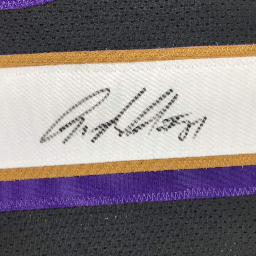 Autographed/Signed ANQUAN BOLDIN Baltimore Black Football Jersey Beckett BAS COA