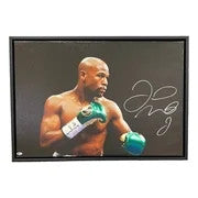 Floyd Mayweather Jr Signed Framed 22x32 Boxing Spotlight Canvas