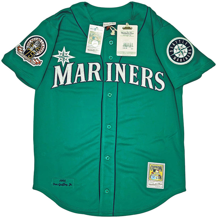 Seattle Mariners Ken Griffey Jr. Signed Teal Mitchell & Ness 1995 Cooperstown