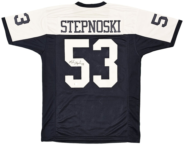 Dallas Cowboys Mark Stepnoski Autographed Signed Dark Blue Jersey Beckett