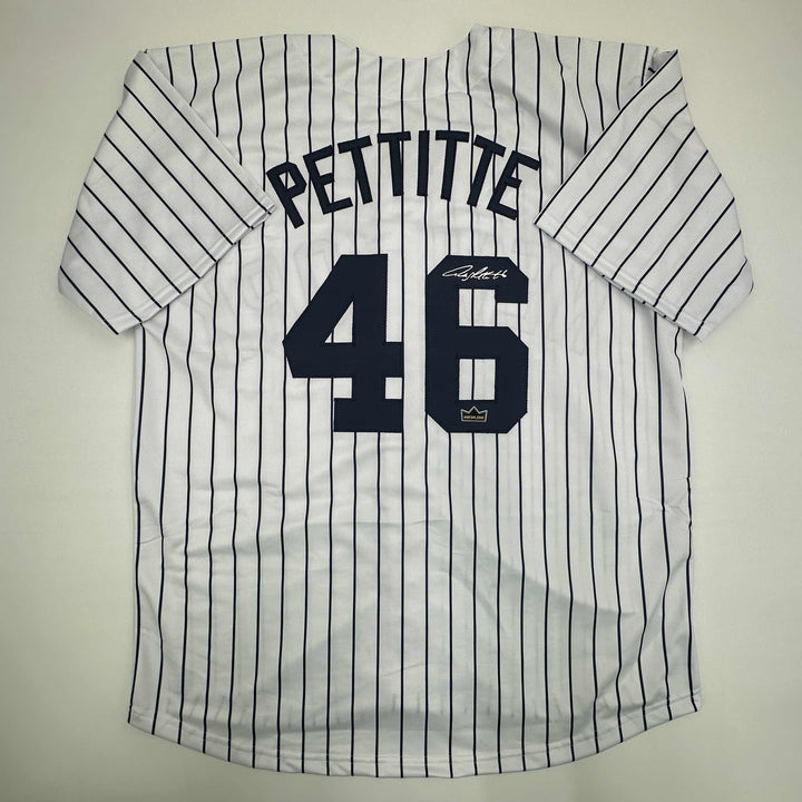 Facsimile Autographed Andy Pettitte New York Pinstripe Reprint Jersey Men's XL