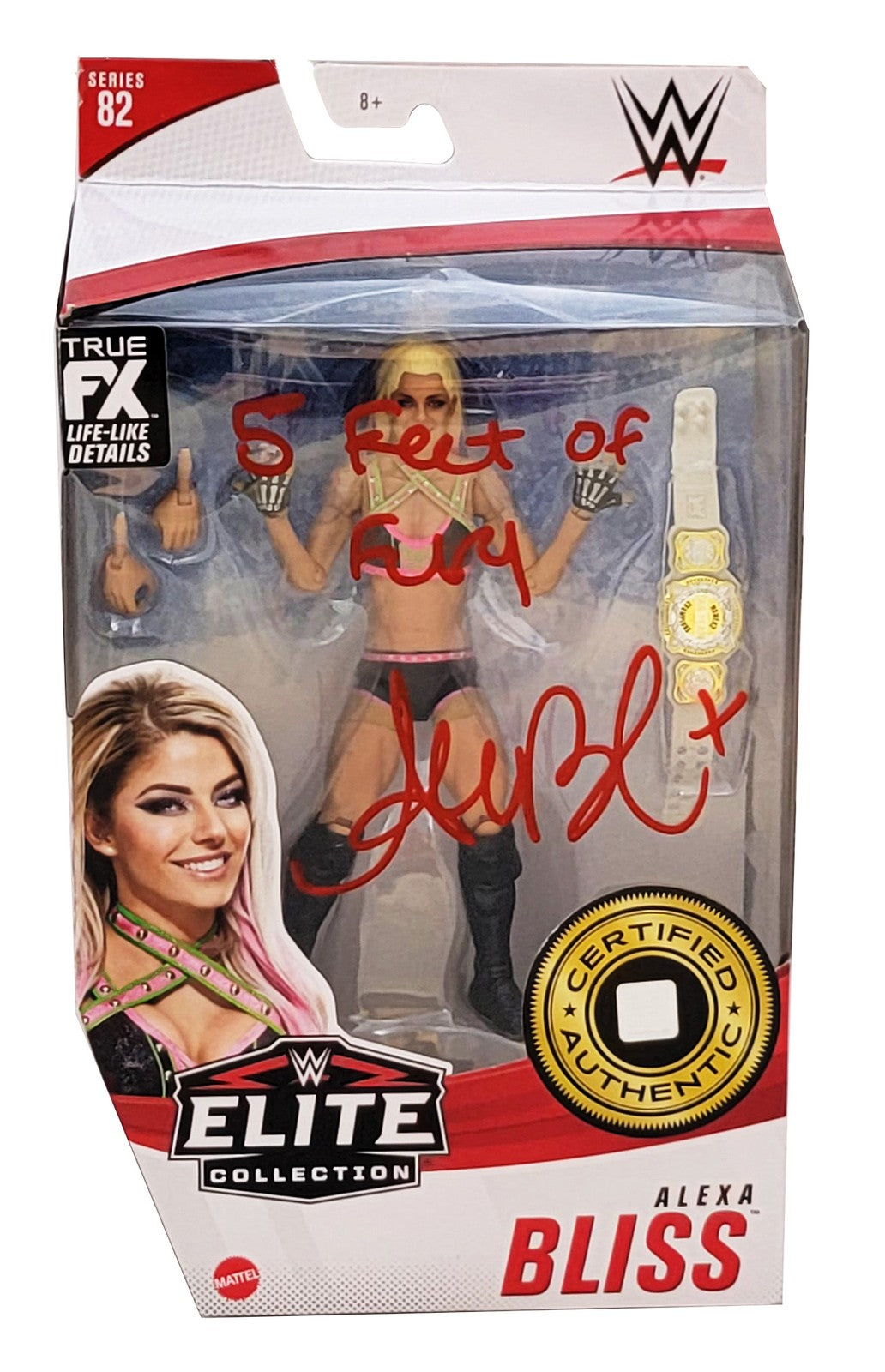 Alexa Bliss Auto WWE Elite Collection #82 Action Figure "5 Feet Of Fury" Beckett