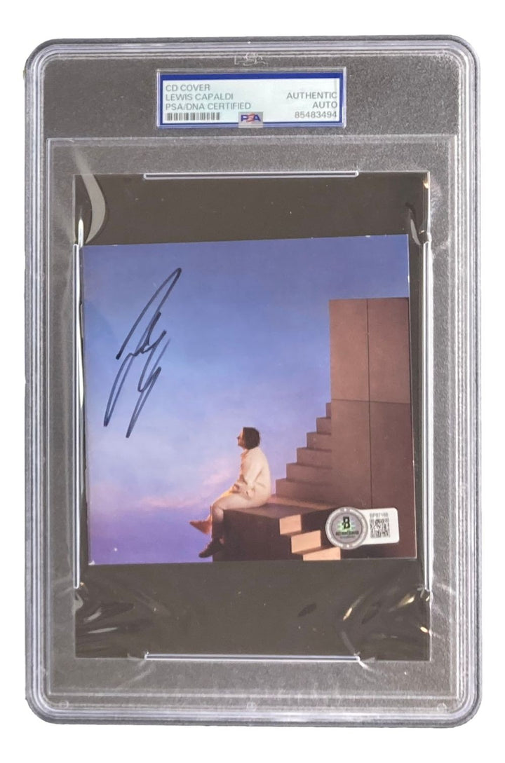 Lewis Capaldi Signed Slabbed Broken By Desire To Be Heavenly Sent CD Booklet PSA