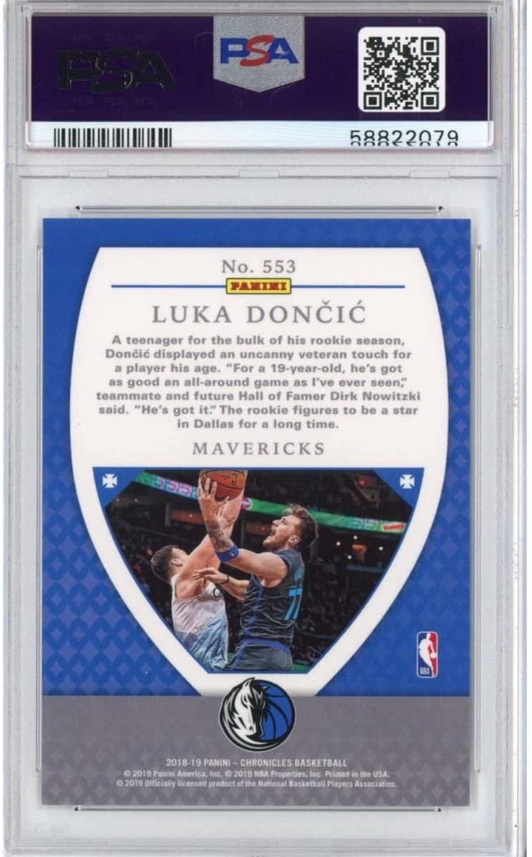 Graded 2018-19 Panini Chronicles Luka Doncic #553 Crusade Rookie RC C