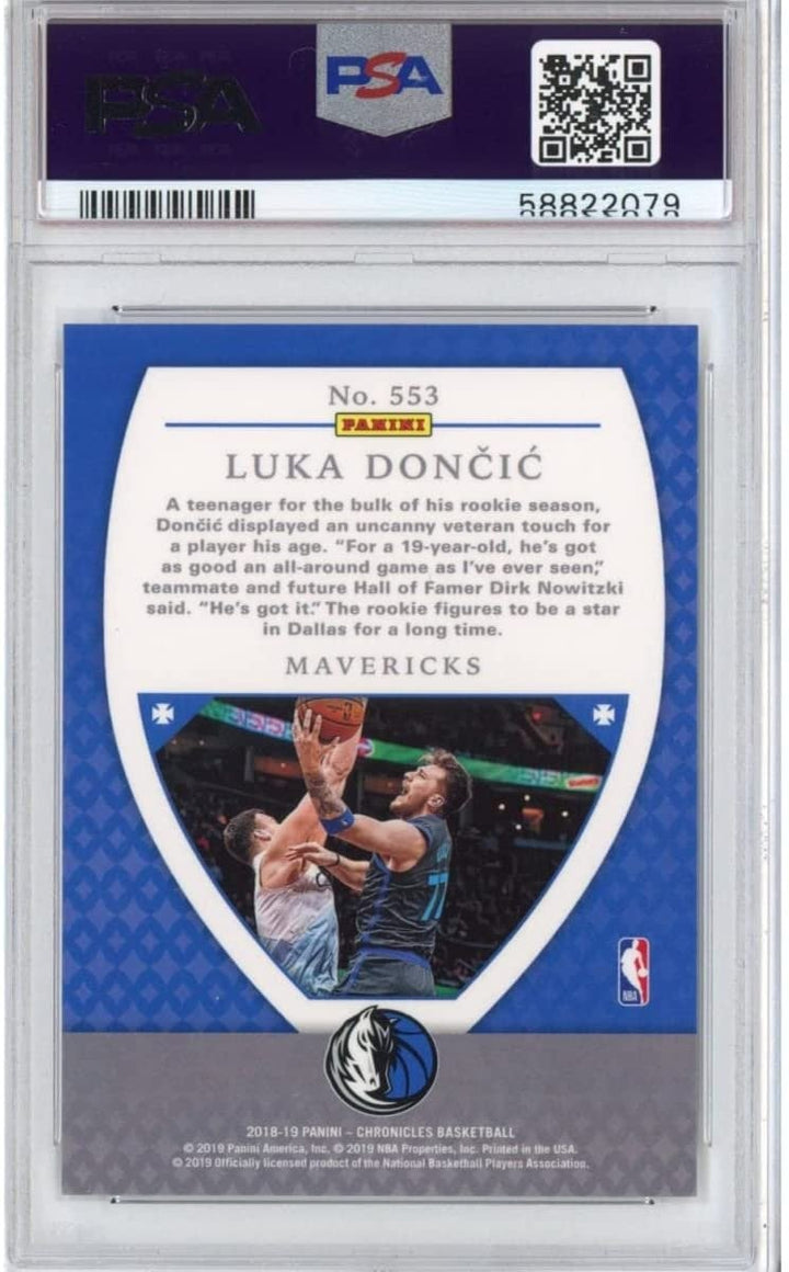 Graded 2018-19 Panini Chronicles Luka Doncic #553 Crusade Rookie RC C