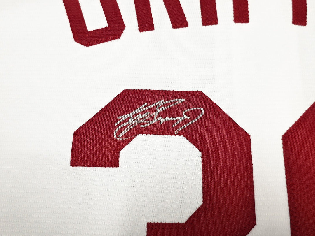 Cincinnati Reds Ken Griffey Jr. Signed White Nike Jersey Size L Beckett Witness