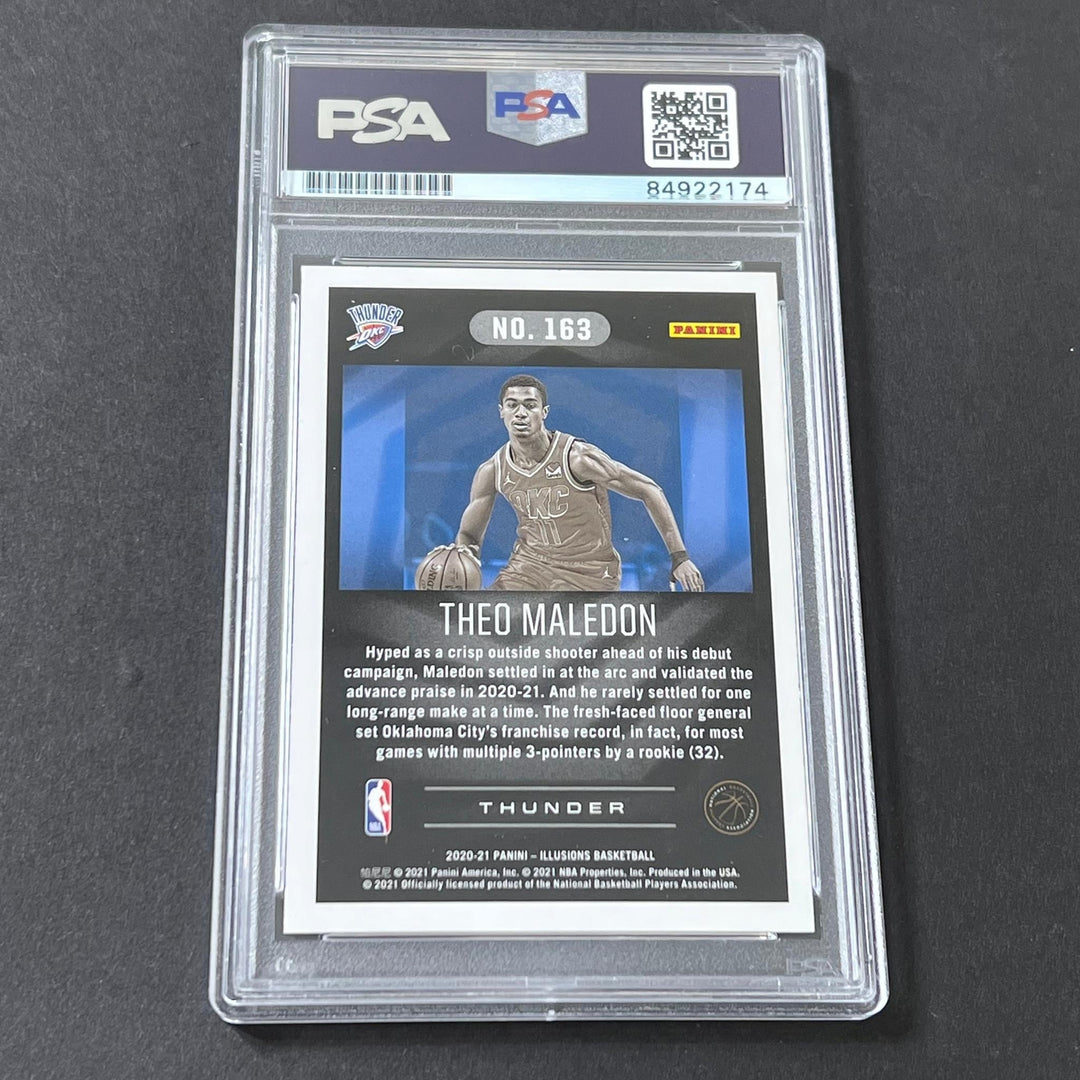 2020-21 Panini Illusions #163 Theo Maledon Signed Card AUTO 10 PSA Slabbed RC Th