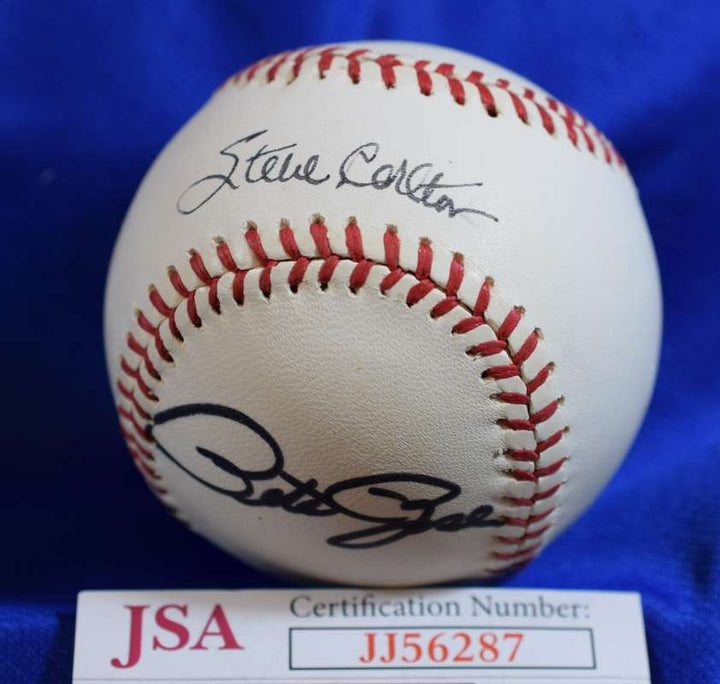 Steve Carlton Pete Rose Mike Schmidt JSA COA Autograph Phillies Signed Baseball