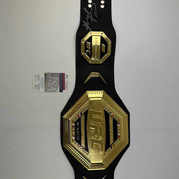 Autographed/Signed Israel Izzy Adesanya UFC Championship Belt JSA COA