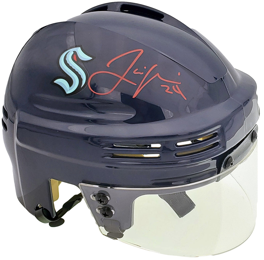 Jamie Oleksiak Autographed Signed Seattle Kraken Blue Mini Helmet Fanatics Holo