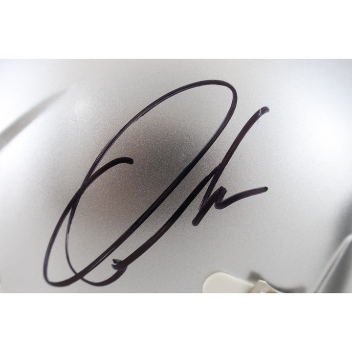 Quinshon Judkins Autographed Ohio State Buckeyes Speed Mini Helmet Beckett 49621