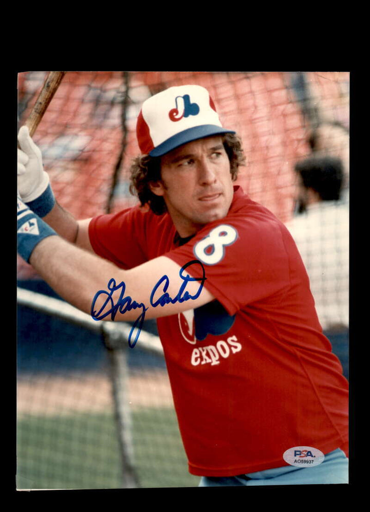 Gary Carter PSA DNA Signed 8x10 Photo Autograph Expos
