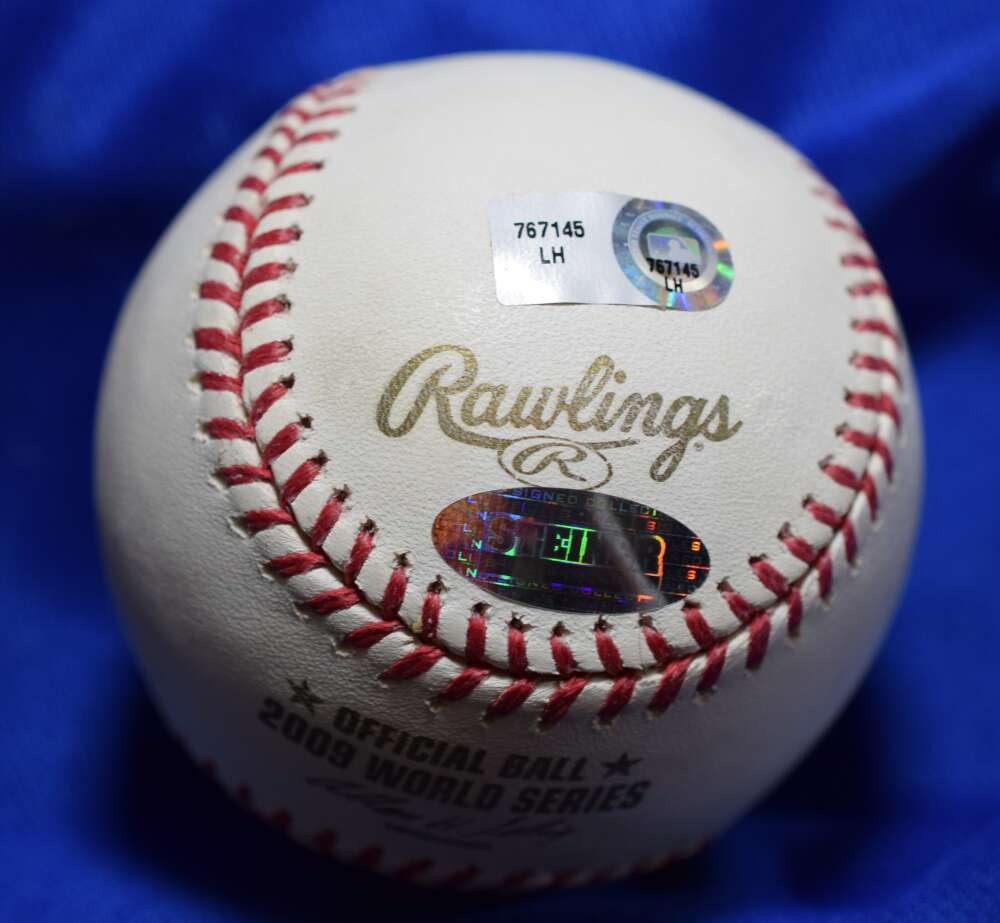 Jorge Posada Steiner MLB Authentic Autograph 2009 World Series Signed Baseball