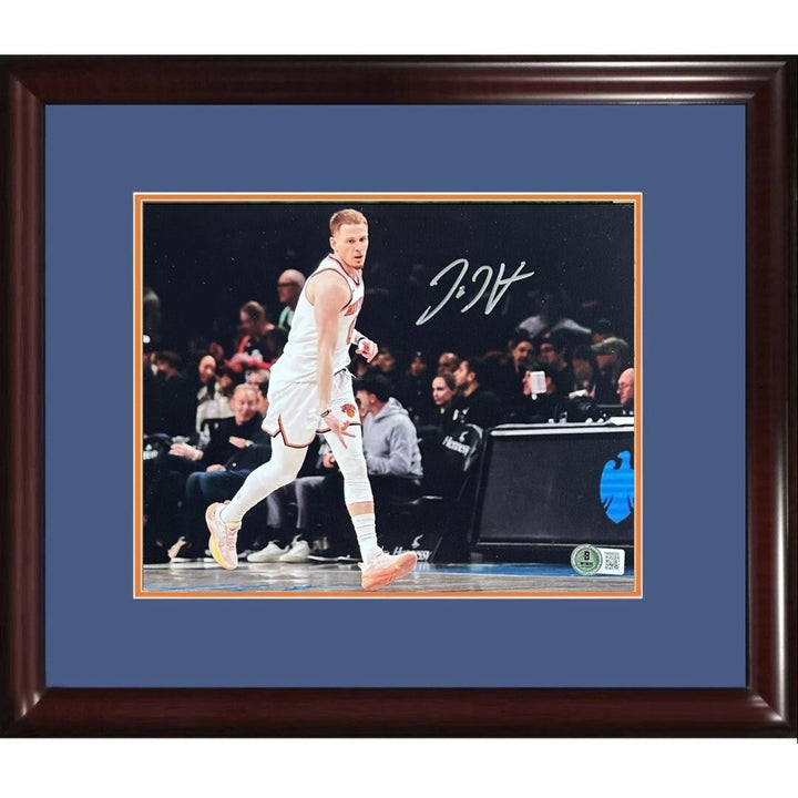 Donte Divincenzo Signed 8x10 Framed Photo Knicks 3 Point Celebration Auto BAS