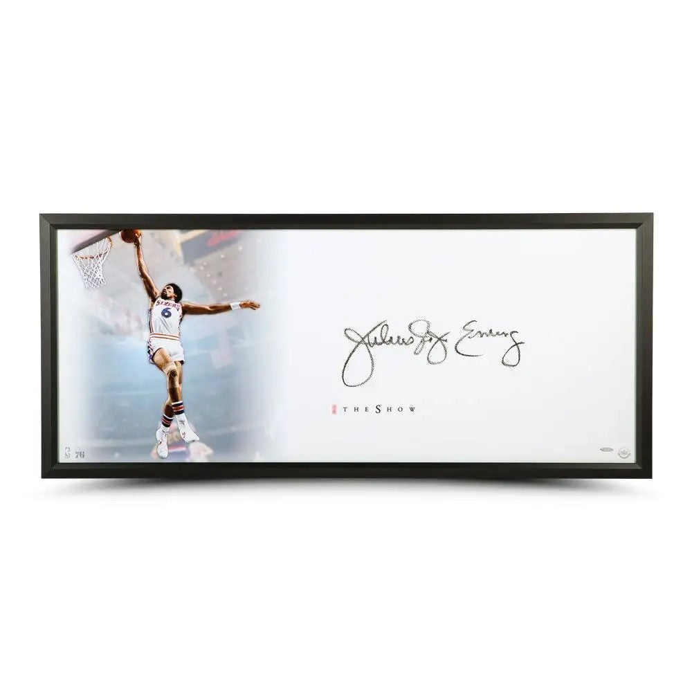 Julius "Dr. J" Erving Signed The Show 'The Doctor' 18x44 Photo 76ers UDA Holo
