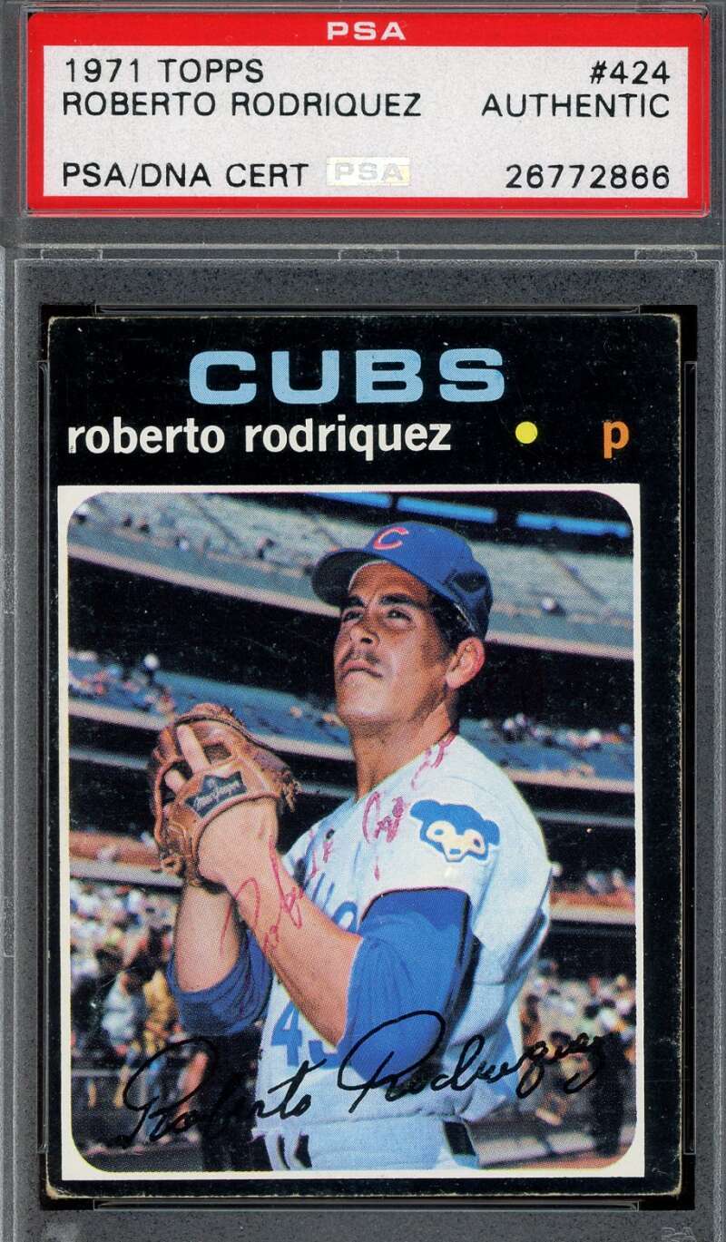 Roberto Rodriguez PSA DNA Signed 1971 Topps Autograph