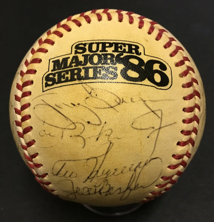 1986 Super Major Japan Series team signed baseball 26 Auto Tony Gwynn Ripken COA