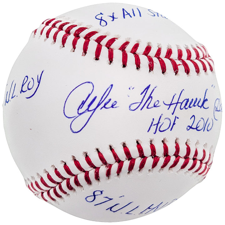 Andre Dawson Signed MLB Baseball Montreal Expos Statball 6 Stats Beckett