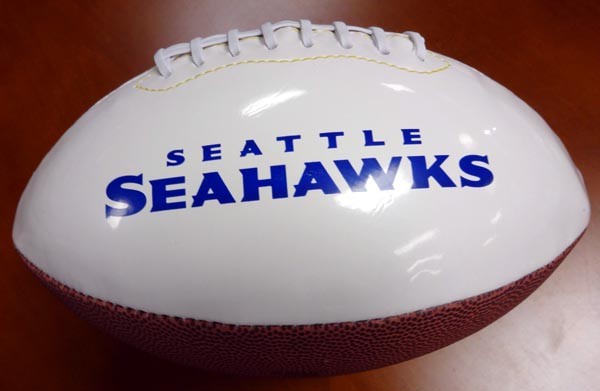 Walter Jones Autographed Signed White Logo Football Seattle Seahawks MCS Holo