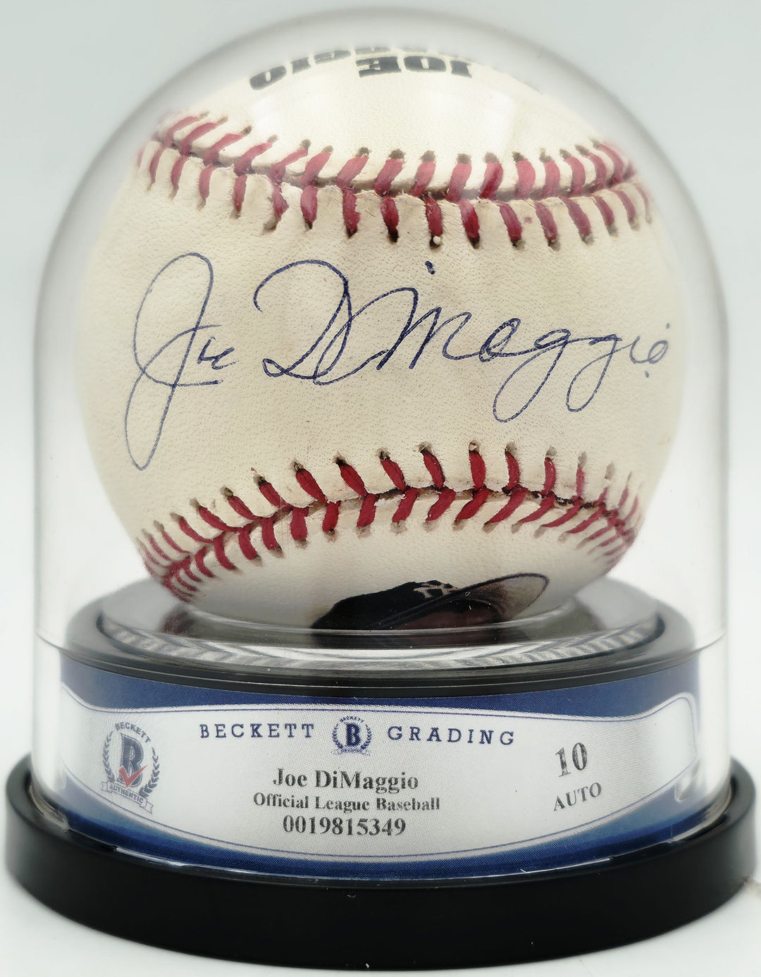 Joe DiMaggio Signed Official JD Logo League Baseball Yankees Auto GM 10 Beckett