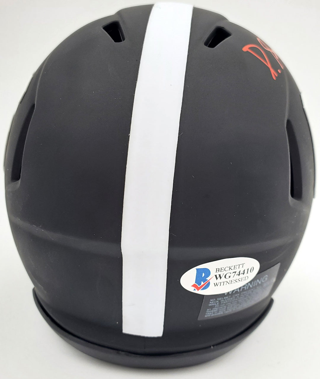 Devonta Smith Signed Eclipse Black Alabama Crimson Tide Speed Mini Helmet