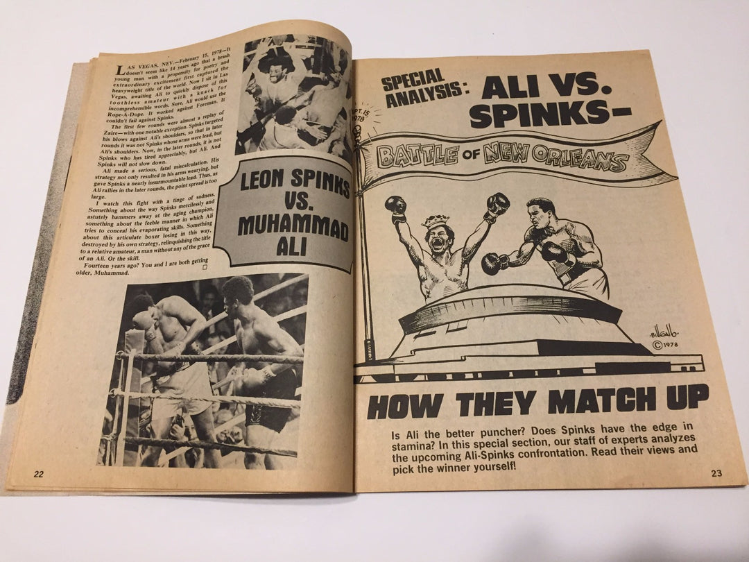 Leon Spinks Signed Muhammad Ali 1978 Super Fight Magazine COA Inscriptagraphs