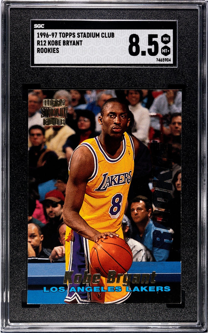Kobe Bryant 1996-97 Topps Stadium Club Rookies Card (RC) #R12- SGC Graded 8.5 NM