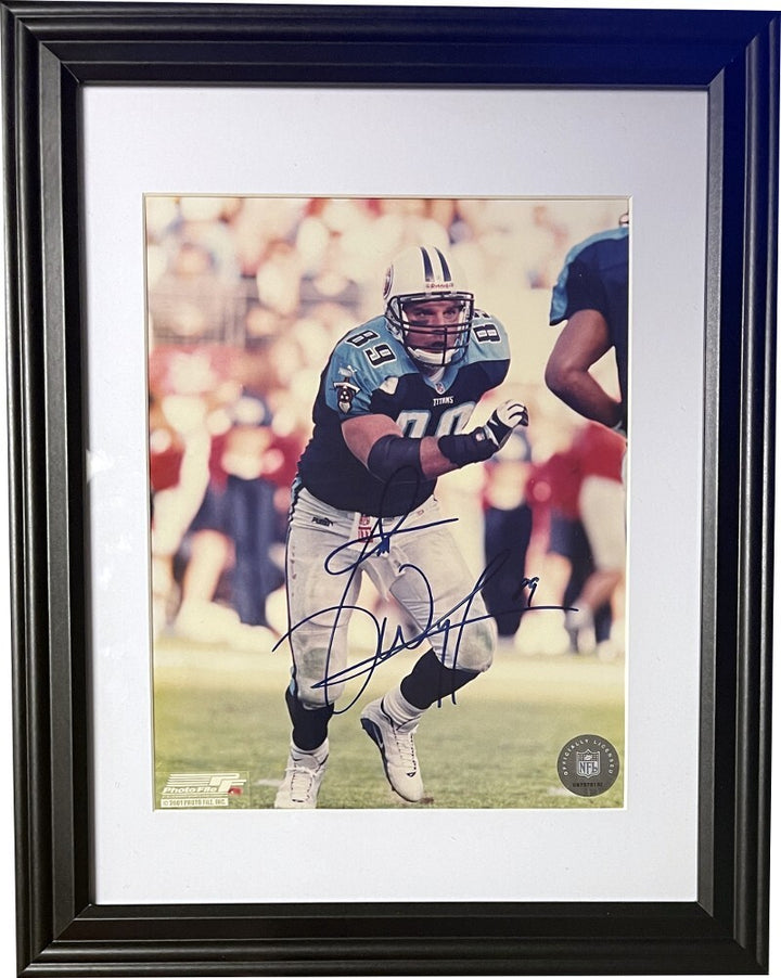 Frank Wycheck signed Tennessee Titans NFL 8x10 Photo #89 Framed- COA