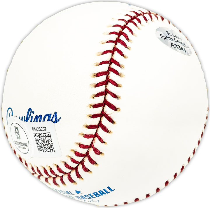 Jerry Buchek Autographed MLB Baseball Cardinals 1st Run Busch Beckett BM25237
