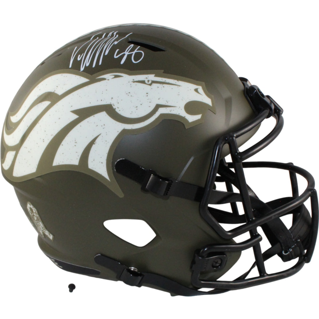 Von Miller Autographed Denver Broncos F/S 22 STS Helmet Beckett Witness 54722
