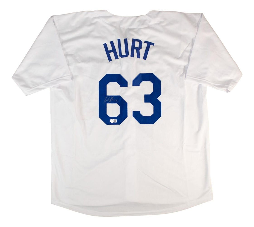 Kyle Hurt Los Angeles Signed White Baseball Jersey BAS