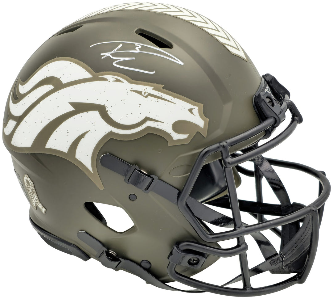 Russell Wilson Auto Broncos Camo Salute 2 Service Full Size Auth Helmet Fanatics