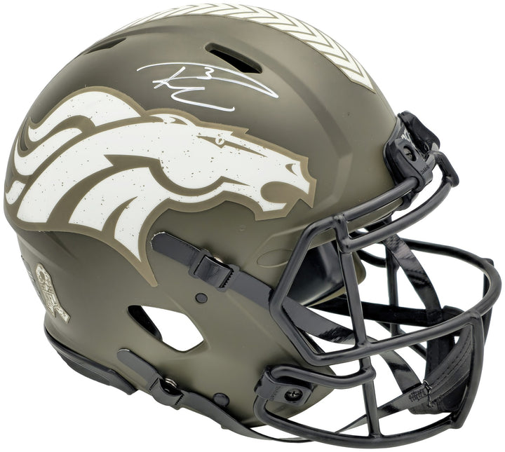 Russell Wilson Auto Broncos Camo Salute 2 Service Full Size Auth Helmet Fanatics