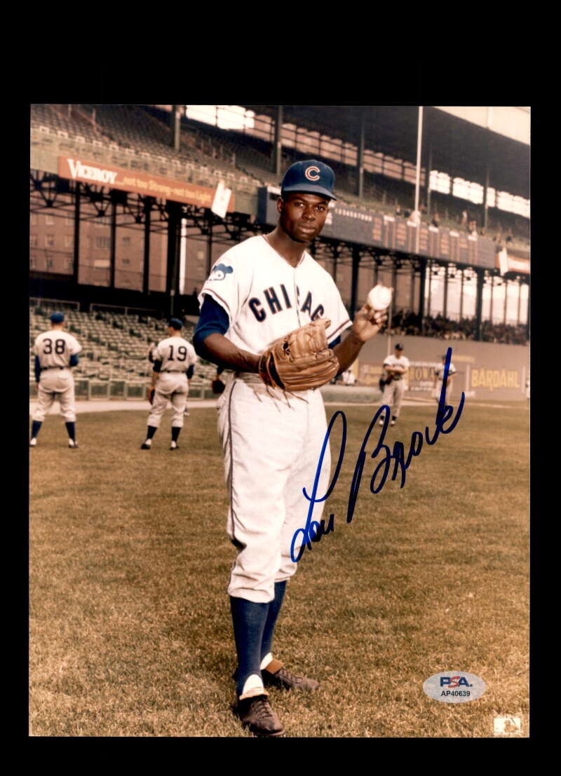 Lou Brock PSA DNA Signed 8x10 Photo Autograph Cubs