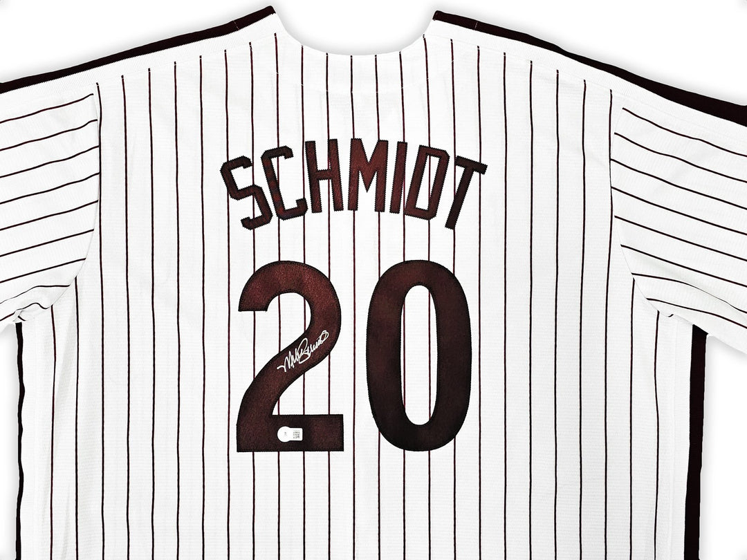 Phillies Mike Schmidt Auto White Nike Cooperstown Collection Jersey Sz XXL BAS