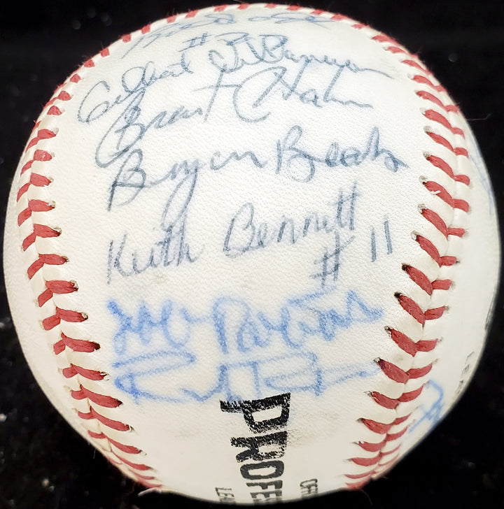1983 Arizona State Signed Wilson Baseball 26 Sigs Barry Bonds Pre-Rookie Beckett