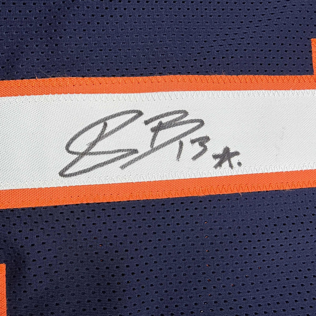 Autographed/Signed Pat Bryant II Denver Blue Pro Cut Jersey JSA COA