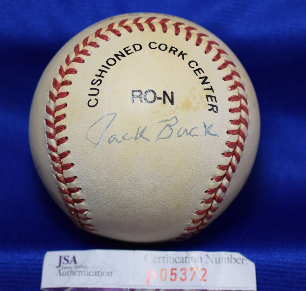 Jack Buck JSA COA Autograph National League Signed Baseball
